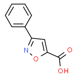 ChemSpider 2D Image | 3-phenylisoxazole-5-carboxylic acid | C10H7NO3