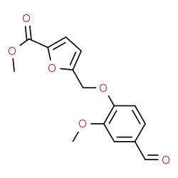 ChemSpider 2D Image | Methyl 5-[(4-formyl-2-methoxyphenoxy)methyl]-2-furoate | C15H14O6