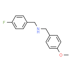 ChemSpider 2D Image | 1-(4-Fluorophenyl)-N-(4-methoxybenzyl)methanamine | C15H16FNO