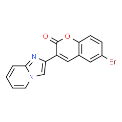 ChemSpider 2D Image | 6-Bromo-3-imidazo[1,2-a]pyridin-2-yl-chromen-2-one | C16H9BrN2O2