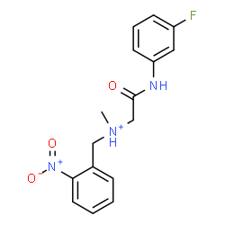 ChemSpider 2D Image | 2-[(3-Fluorophenyl)amino]-N-methyl-N-(2-nitrobenzyl)-2-oxoethanaminium | C16H17FN3O3