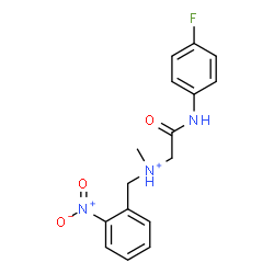 ChemSpider 2D Image | 2-[(4-Fluorophenyl)amino]-N-methyl-N-(2-nitrobenzyl)-2-oxoethanaminium | C16H17FN3O3