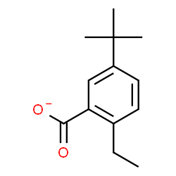 ChemSpider 2D Image | 2-Ethyl-5-(2-methyl-2-propanyl)benzoate | C13H17O2