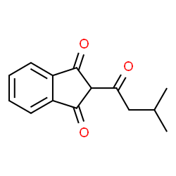 ChemSpider 2D Image | 2-ISOVALERYL-1,3-INDANDIONE | C14H14O3