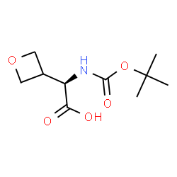 ChemSpider 2D Image | (2R)-({[(2-Methyl-2-propanyl)oxy]carbonyl}amino)(3-oxetanyl)acetic acid | C10H17NO5
