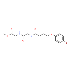 ChemSpider 2D Image | Methyl N-[4-(4-bromophenoxy)butanoyl]glycylglycinate | C15H19BrN2O5