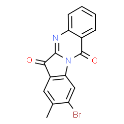 ChemSpider 2D Image | 9-Bromo-8-methylindolo[2,1-b]quinazoline-6,12-dione | C16H9BrN2O2