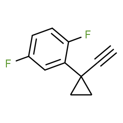 ChemSpider 2D Image | 2-(1-Ethynylcyclopropyl)-1,4-difluorobenzene | C11H8F2