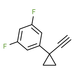 ChemSpider 2D Image | 1-(1-Ethynylcyclopropyl)-3,5-difluorobenzene | C11H8F2