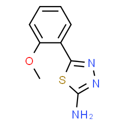 ChemSpider 2D Image | 5-(2-Methoxyphenyl)-1,3,4-thiadiazol-2-amine | C9H9N3OS
