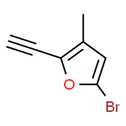 ChemSpider 2D Image | 5-Bromo-2-ethynyl-3-methylfuran | C7H5BrO