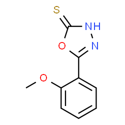 ChemSpider 2D Image | 5-(2-Methoxyphenyl)-1,3,4-oxadiazole-2(3H)-thione | C9H8N2O2S