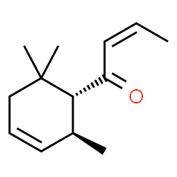 ChemSpider 2D Image | (2Z)-1-[(1R,2S)-2,6,6-Trimethyl-3-cyclohexen-1-yl]-2-buten-1-one | C13H20O