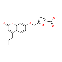ChemSpider 2D Image | Methyl 5-{[(2-oxo-4-propyl-2H-chromen-7-yl)oxy]methyl}-2-furoate | C19H18O6