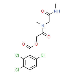 ChemSpider 2D Image | 2-{Methyl[2-(methylamino)-2-oxoethyl]amino}-2-oxoethyl 2,3,6-trichlorobenzoate | C13H13Cl3N2O4