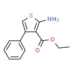 ChemSpider 2D Image | 2-Amino-3-(ethoxycarbonyl)-4-phenylthiophene | C13H13NO2S