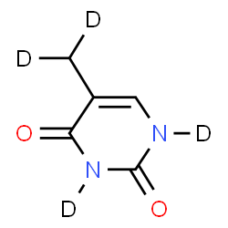 ChemSpider 2D Image | 5-(~2~H_2_)Methyl-2,4(1H,3H)-(1,3-~2~H_2_)pyrimidinedione | C5H2D4N2O2