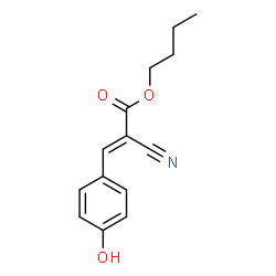 ChemSpider 2D Image | Butyl (2E)-2-cyano-3-(4-hydroxyphenyl)acrylate | C14H15NO3