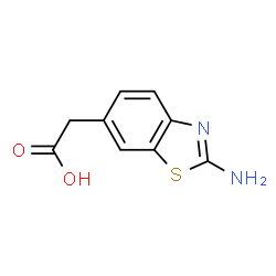 ChemSpider 2D Image | (2-Amino-1,3-benzothiazol-6-yl)acetic acid | C9H8N2O2S