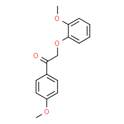 ChemSpider 2D Image | 4'-METHOXY-2-(2-METHOXYPHENOXY)ACETOPHENONE | C16H16O4