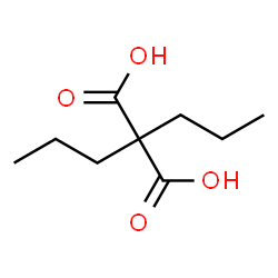ChemSpider 2D Image | Dipropylmalonic acid | C9H16O4