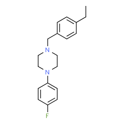 ChemSpider 2D Image | 1-(4-Ethylbenzyl)-4-(4-fluorophenyl)piperazine | C19H23FN2