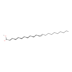 ChemSpider 2D Image | Methyl (2E,4E,6E,8E,10E,12E)-2,4,6,8,10,12-docosahexaenoate | C23H34O2