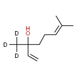 ChemSpider 2D Image | 7-Methyl-3-(~2~H_3_)methyl-1,6-octadien-3-ol | C10H15D3O