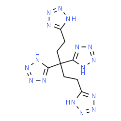 ChemSpider 2D Image | 5,5',5'',5'''-(1,3,3,5-Pentanetetrayl)tetrakis(1H-tetrazole) | C9H12N16
