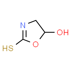 ChemSpider 2D Image | 2-Sulfanyl-4,5-dihydro-1,3-oxazol-5-ol | C3H5NO2S