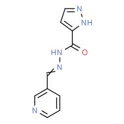 ChemSpider 2D Image | N'-(3-Pyridinylmethylene)-1H-pyrazole-5-carbohydrazide | C10H9N5O