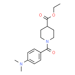 ChemSpider 2D Image | Ethyl 1-[4-(dimethylamino)benzoyl]-4-piperidinecarboxylate | C17H24N2O3