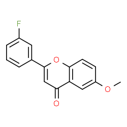 ChemSpider 2D Image | 2-(3-Fluoro-phenyl)-6-methoxy-chromen-4-one | C16H11FO3