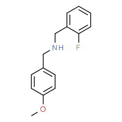 ChemSpider 2D Image | (2-Fluorobenzyl)-(4-methoxybenzyl)amine | C15H16FNO