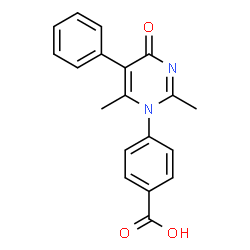 ChemSpider 2D Image | 4-(2,6-Dimethyl-4-oxo-5-phenyl-1(4H)-pyrimidinyl)benzoic acid | C19H16N2O3