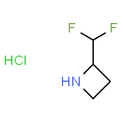 ChemSpider 2D Image | 2-(difluoromethyl)azetidine hydrochloride | C4H8ClF2N