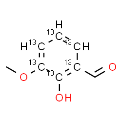 ChemSpider 2D Image | 2-Hydroxy-3-methoxy(~13~C_6_)benzaldehyde | C213C6H8O3