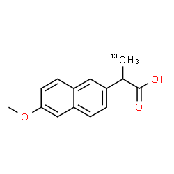 ChemSpider 2D Image | 2-(6-Methoxy-2-naphthyl)(3-~13~C)propanoic acid | C1313CH14O3