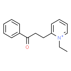 ChemSpider 2D Image | 1-Ethyl-2-(3-oxo-3-phenylpropyl)pyridinium | C16H18NO