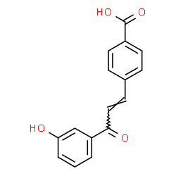 ChemSpider 2D Image | 4-[(1E)-3-(3-Hydroxyphenyl)-3-oxo-1-propen-1-yl]benzoic acid | C16H12O4