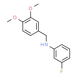 ChemSpider 2D Image | N-(3,4-Dimethoxybenzyl)-3-fluoroaniline | C15H16FNO2