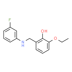 ChemSpider 2D Image | 2-Ethoxy-6-{[(3-fluorophenyl)amino]methyl}phenol | C15H16FNO2