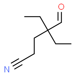ChemSpider 2D Image | 4-Ethyl-4-formylhexanenitrile | C9H15NO