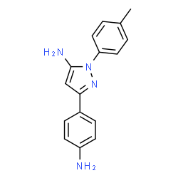 ChemSpider 2D Image | 3-(4-Aminophenyl)-1-(4-methylphenyl)-1H-pyrazol-5-amine | C16H16N4
