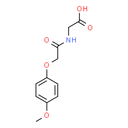 ChemSpider 2D Image | N-[(4-Methoxyphenoxy)acetyl]glycine | C11H13NO5