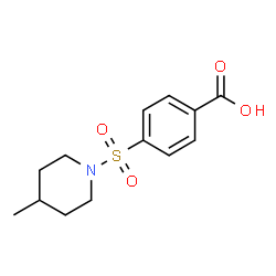ChemSpider 2D Image | 4-(4-METHYLPIPERIDIN-1-YLSULFONYL)BENZOIC ACID | C13H17NO4S