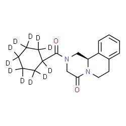 ChemSpider 2D Image | (11bR)-2-[(~2~H_11_)Cyclohexylcarbonyl]-1,2,3,6,7,11b-hexahydro-4H-pyrazino[2,1-a]isoquinolin-4-one | C19H13D11N2O2