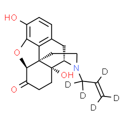 ChemSpider 2D Image | (5beta,9alpha,13alpha,14alpha)-3,14-Dihydroxy-17-[(~2~H_5_)-2-propen-1-yl]-4,5-epoxymorphinan-6-one | C19H16D5NO4