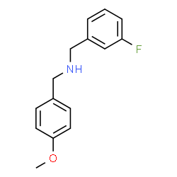 ChemSpider 2D Image | (3-Fluorobenzyl)-(4-methoxybenzyl)amine | C15H16FNO