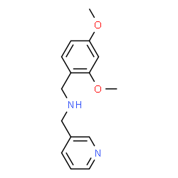 ChemSpider 2D Image | (2,4-Dimethoxy-benzyl)-pyridin-3-ylmethyl-amine | C15H18N2O2